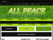 Tablet Screenshot of allpeacehockey.com